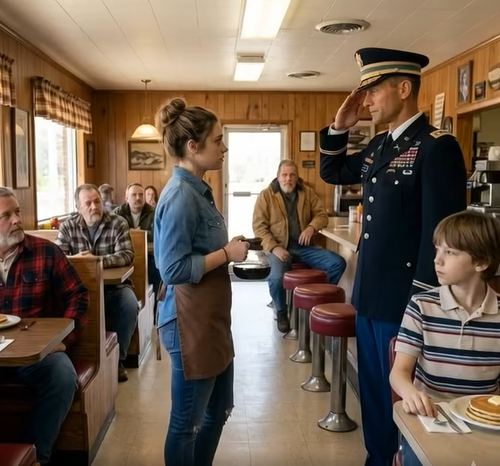 A Waitress Slipped Free Meals to a Lonely Child — Weeks Later, Four Black SUVs Blocked the Diner Entrance