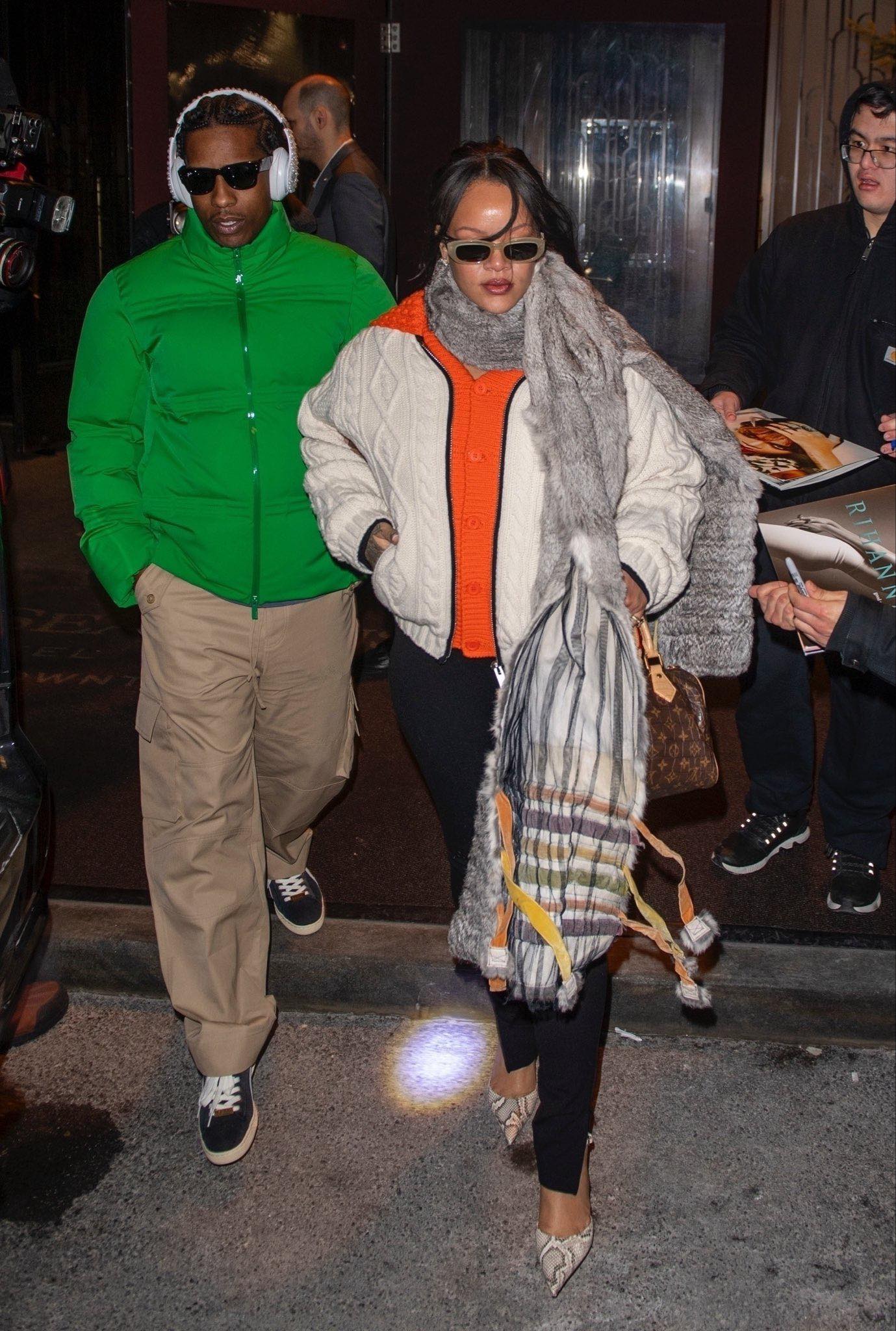 Rihanna and A$AP Rocky Spotted Leaving Their Hotel in NYC