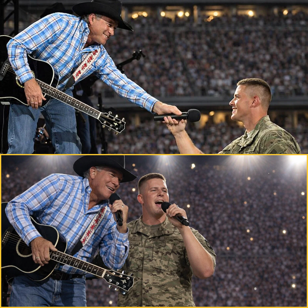 A Soldier Saluted George Strait Mid-Concert—What the King of Country Did Next Wasn’t Planned, Wasn’t Scripted, and Left an Entire Arena in Tears 🇺🇸🎸😭