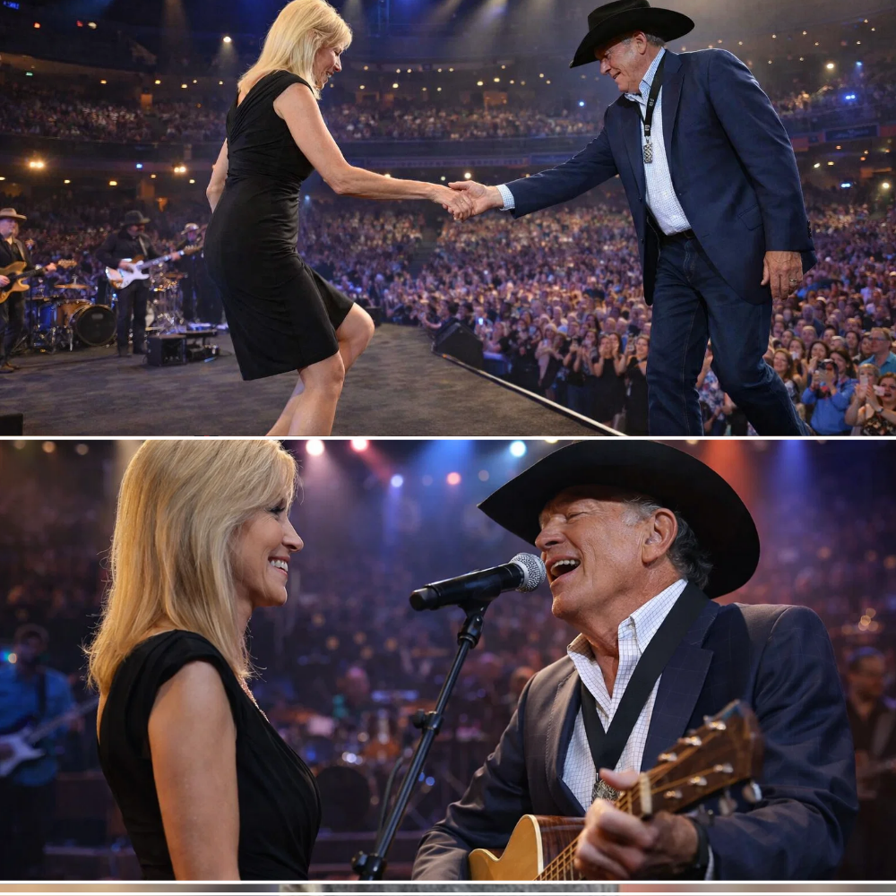 73 and Still in Love ❤️🎸 George Strait Brings Wife Norma Onstage for “I Cross My Heart” — And the Crowd Feels Like a Lifetime in Three Minutes