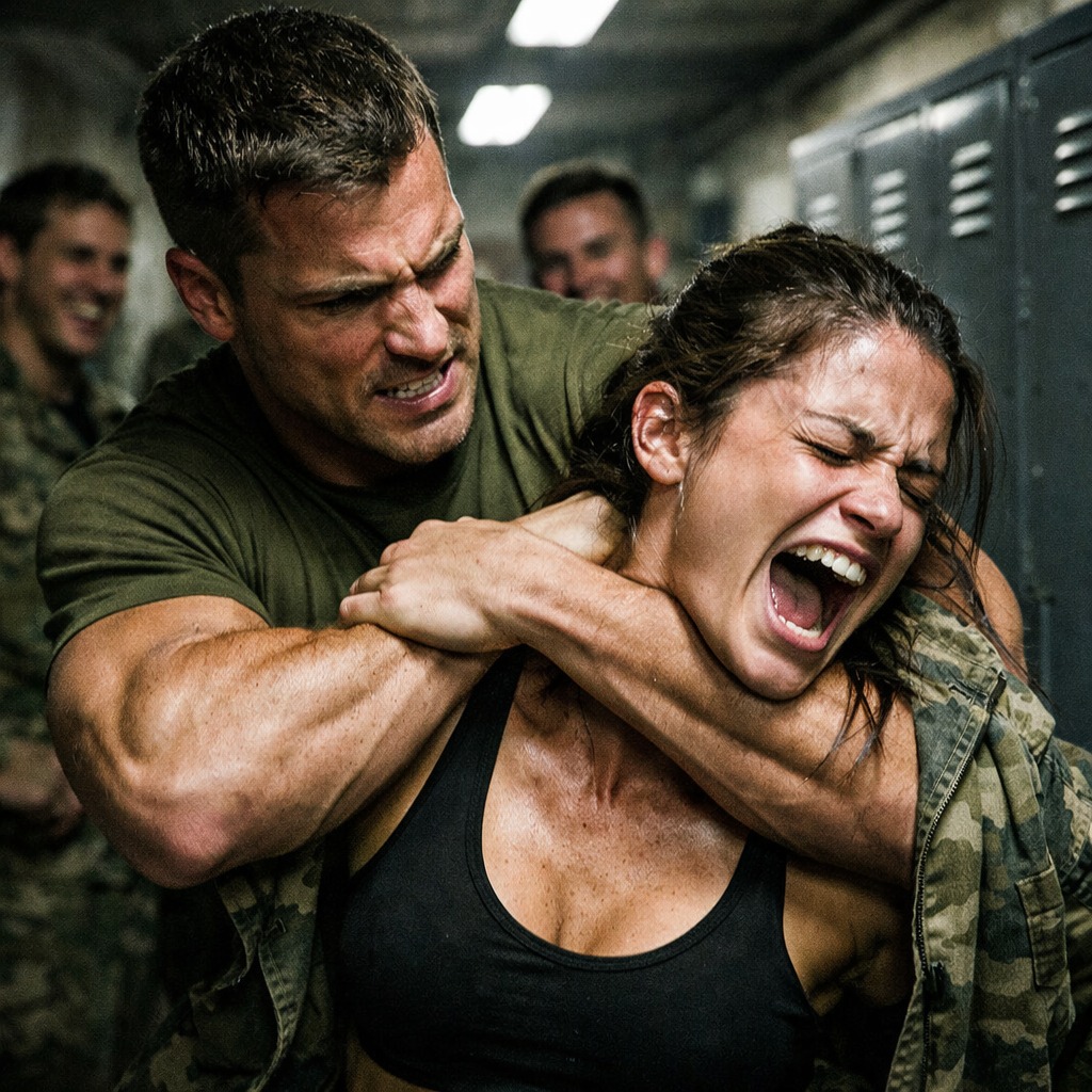 “Laugh Now!” They Slammed Her Face Into the Locker — Then Froze When the Rookie SEAL Smiled