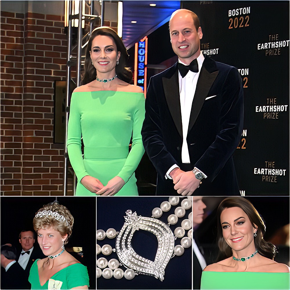 Princess of Wales Stuns in Breathtaking Off-Shoulder Gown Paired with Queen Elizabeth II’s Legendary Japanese Pearl Choker — A Timeless Tribute That Sets Social Media Ablaze and Signals a New Era of Royal Elegance