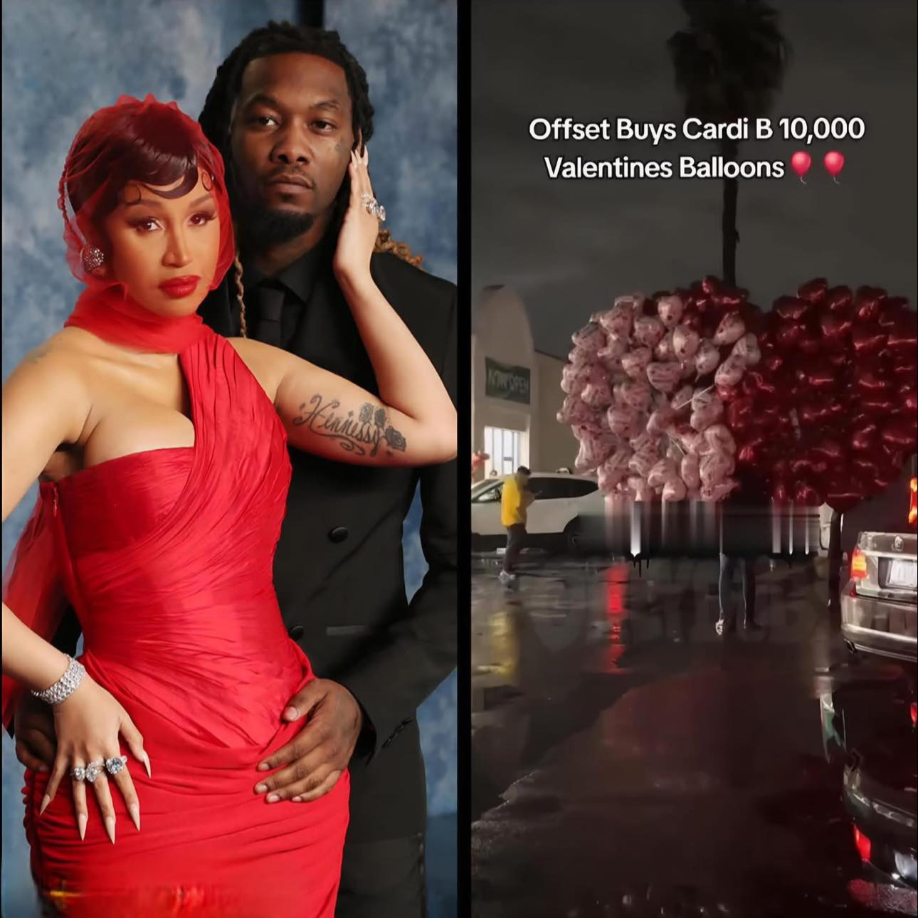 HE WANTS HER BACK! Offset’s Jaw-Dropping Valentine’s Day Gesture: 10,000 Heart-Shaped Balloons Delivered Anonymously to Cardi B After Her Breakup – Fans Call It “Beyond Petty” in Epic Reunion Bid!