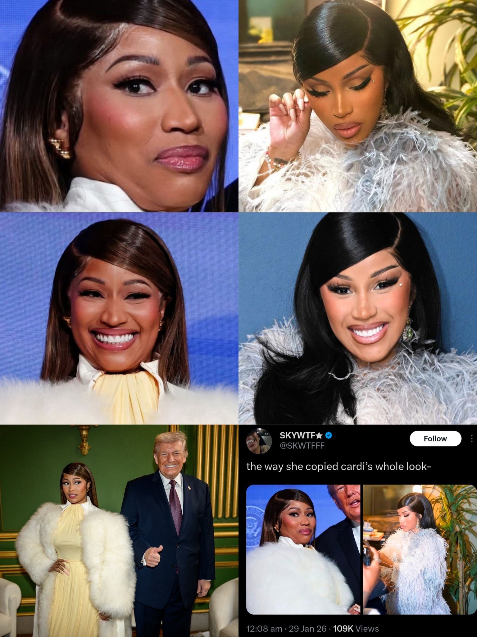 The Internet is Buzzing Over Nicki Minaj and Cardi B’s Looks; Some Are Saying Nicki Copied Cardi’s Look