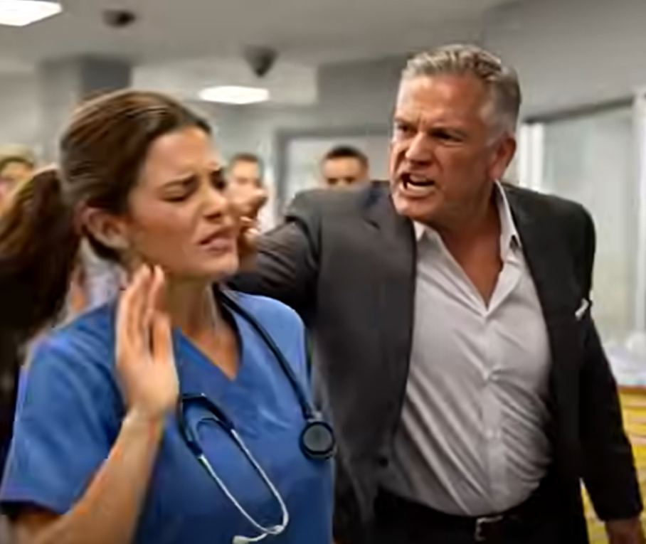 “Get Out, B*tch.” The CEO Slapped the Rookie Nurse — Seconds Later a Navy Helicopter Was Landing Outside the Hospital