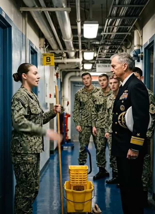 “Start with the toilets, new girl,” the colonel ordered, mocking her before the others. But when an admiral entered moments later and saluted her first, the entire room went still as everyone understood the ranks had just shifted…