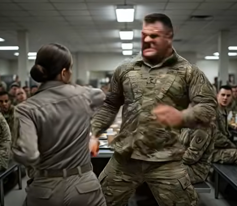 “Die, B*tch,” He Spat, Swinging a Massive Fist in the Mess Hall. He Thought I Was an Easy Target — He Had No Idea He Just Attacked a Classified SEAL Shadow Operative.