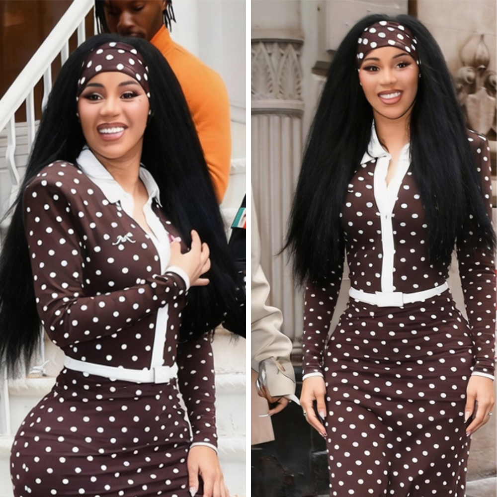 Cardi B Turns NYC Streets into a High-Fashion Runway, Rocking Natural Hair Ahead of Grow-Good Beauty Pop-Up