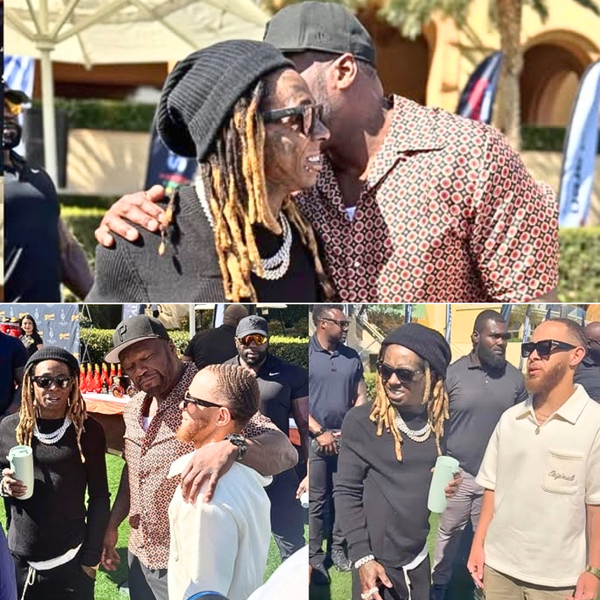 Lil Wayne Pulls Up on 50 Cent, Stephen Curry & Ne-Yo at Reggie Jackson’s Mr. October Charity Golf Tournament in Las Vegas — Legends Link Up Amid Ongoing Beef Buzz
