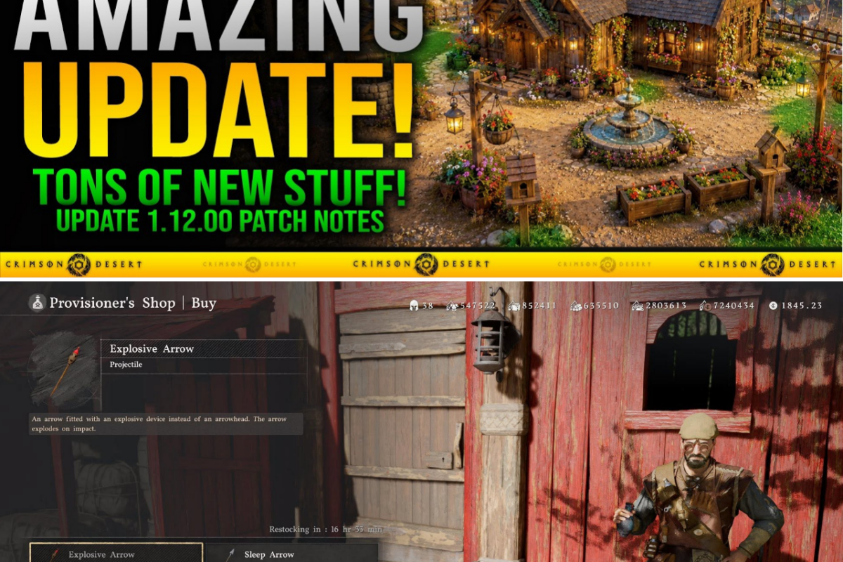 THE ARCHITECTURAL SHIFT: Crimson Desert Patch 1.12.00 Shatters Sandbox Limits with Secret 58-Item Exterior Housing System and 51 New Database Logs