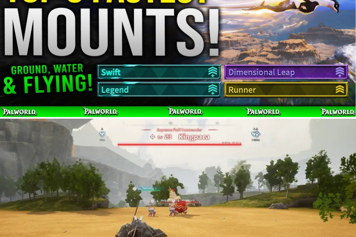 THE PALWORLD 1.0 SPEED WAR: THE TOP 5 FASTEST MOUNTS, REWORKED PASSIVES, AND THE NEW METAGAME