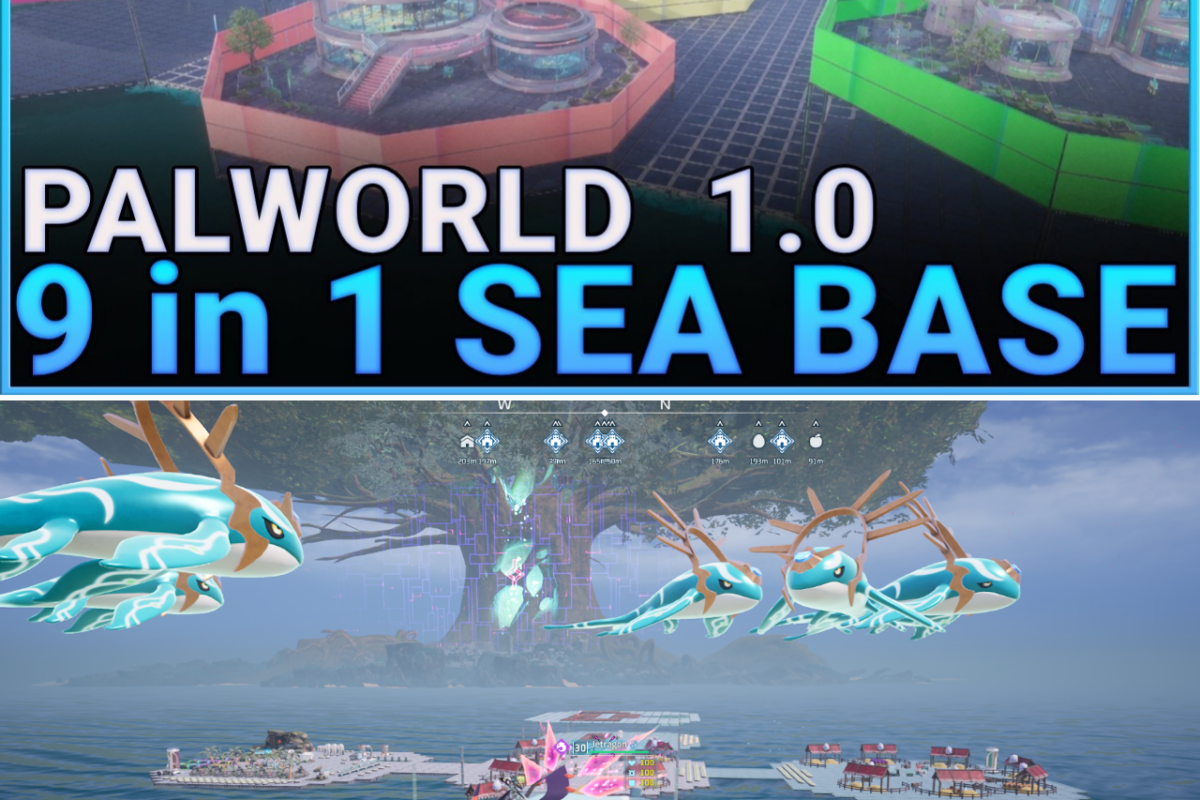 ‘The Floating Mega-City’: Master Builders Unveil 9-in-1 Water Complex in Palworld 1.0