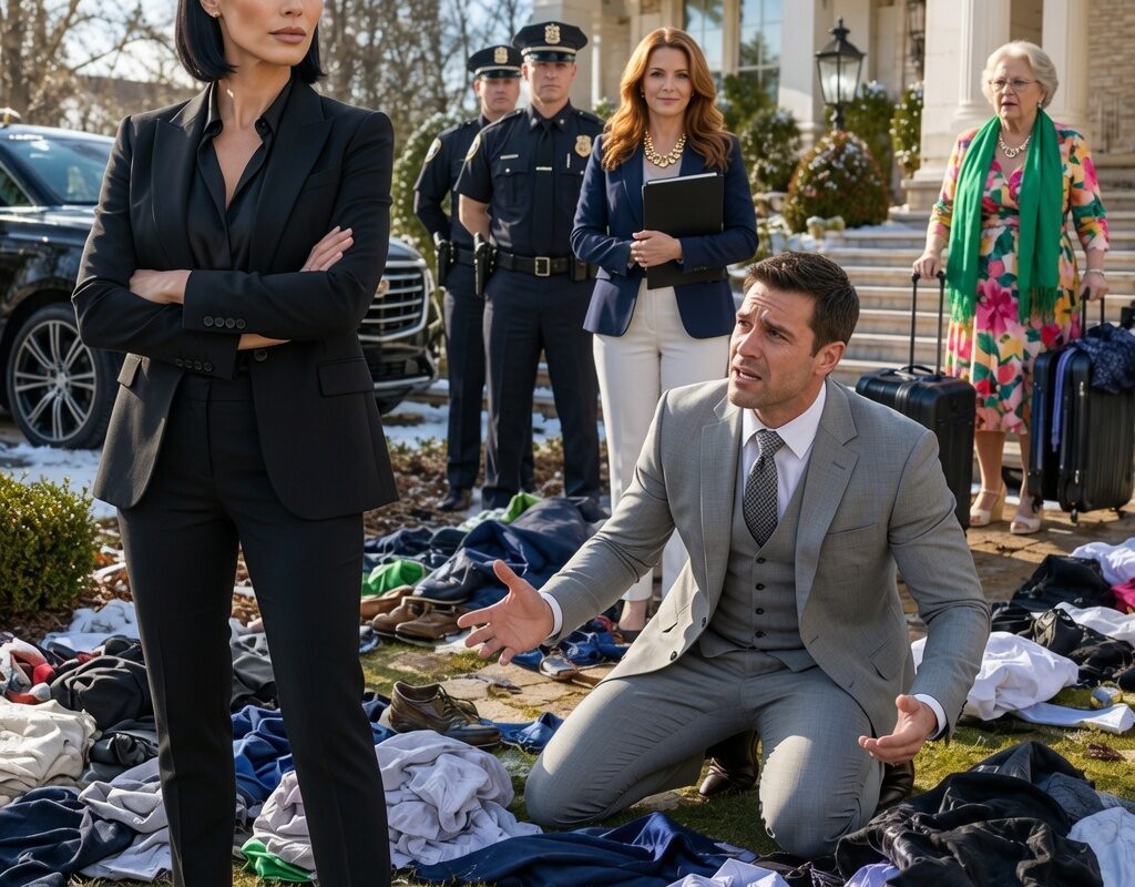 The unexpected figure waiting by the iron gates of my driveway was not just Mara Chen. Standing beside my attorney was a tall